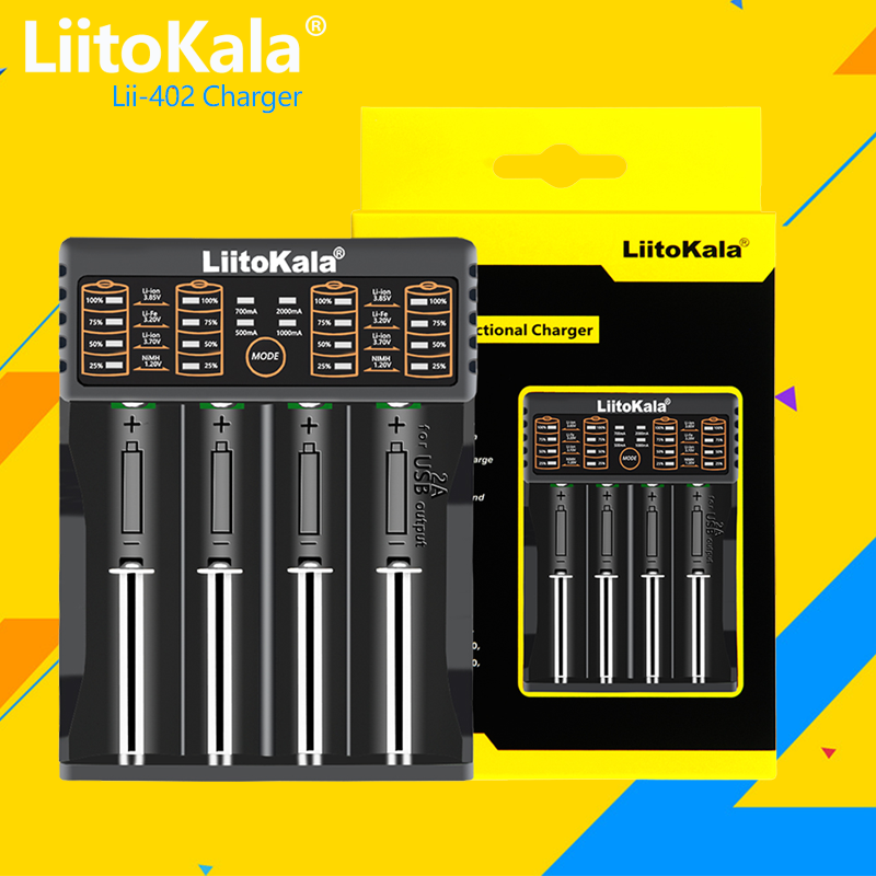 Renewable Energy Sources - Inteligentna ładowarka LiitoKala Lii‑402 1.2V 3.7V
