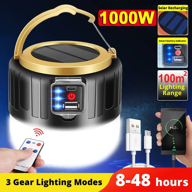 Renewable Energy Sources - Lampa kempingowa LED Solar Power Bank