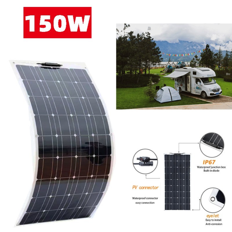 Solar Panel Monocrystalline - Zestaw elastycznego panelu słonecznego monokrystalicznego 150W
